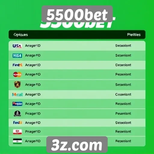 5500bet - Opções de pagamento disponíveis no 5500bet